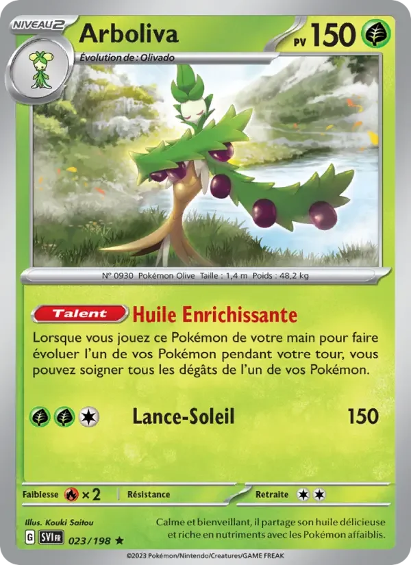 Carte Pokémon Arboliva — Écarlate et Violet