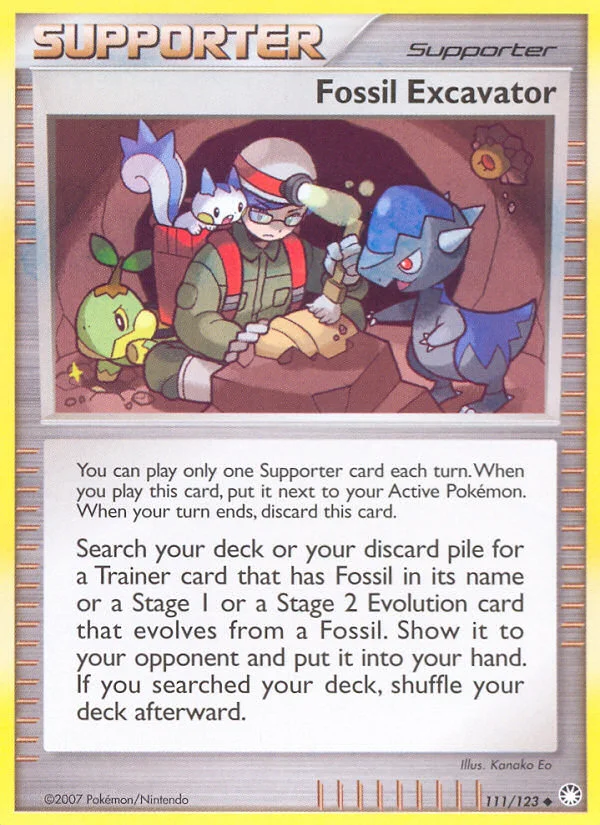 Carte Excavateur de fossiles