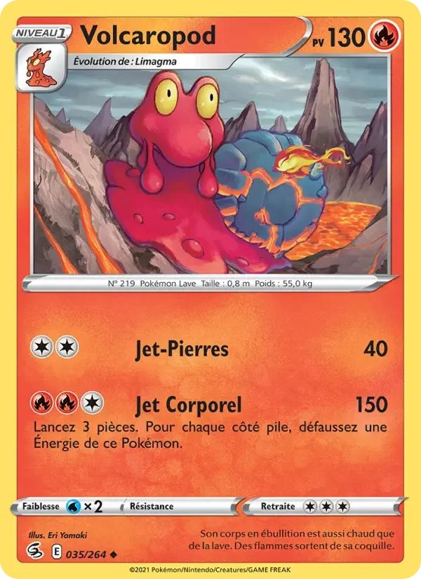 Carte Pokémon Volcaropod — Poing de Fusion
