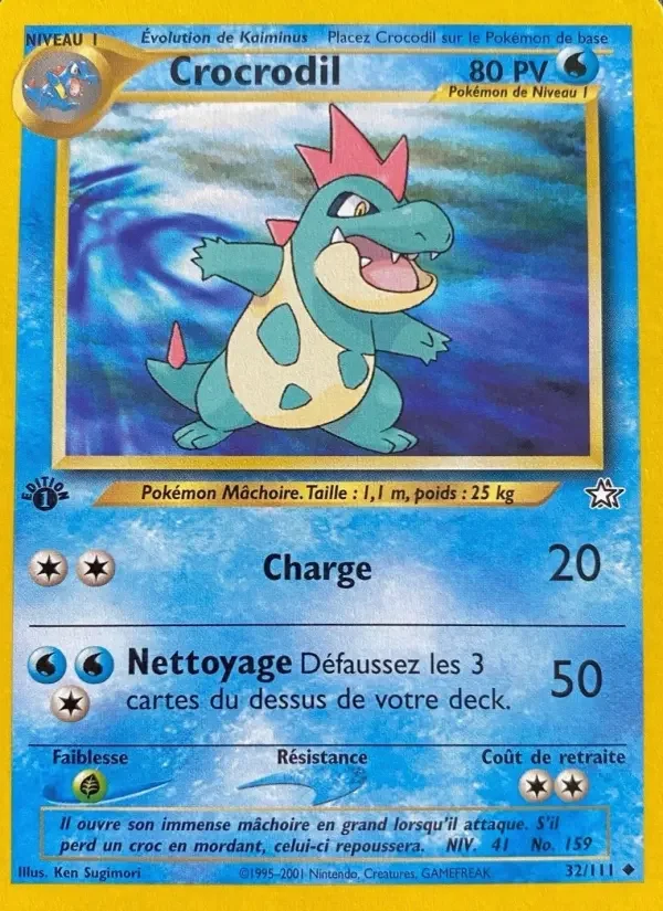 Carte Pokémon Crocrodil — Neo Genesis