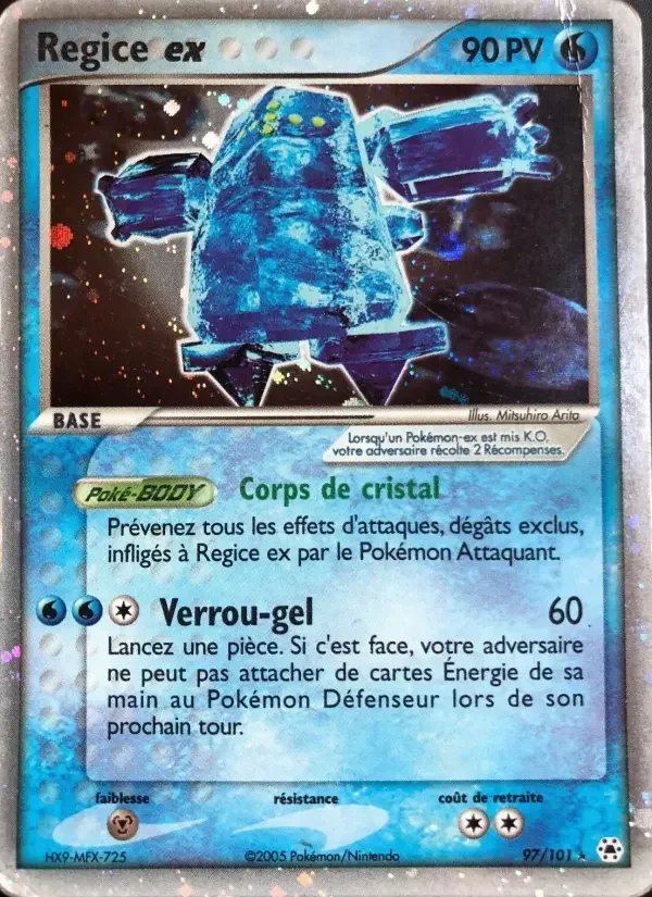Carte Pokémon Regice ex — Légendes Oubliées
