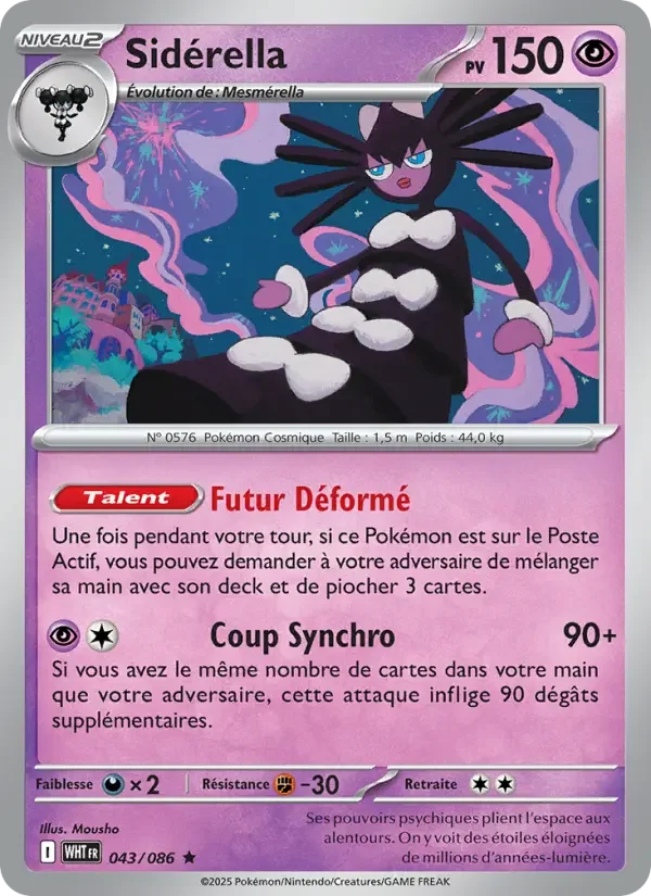 Carte Pokémon Sidérella — Flamme Blanche