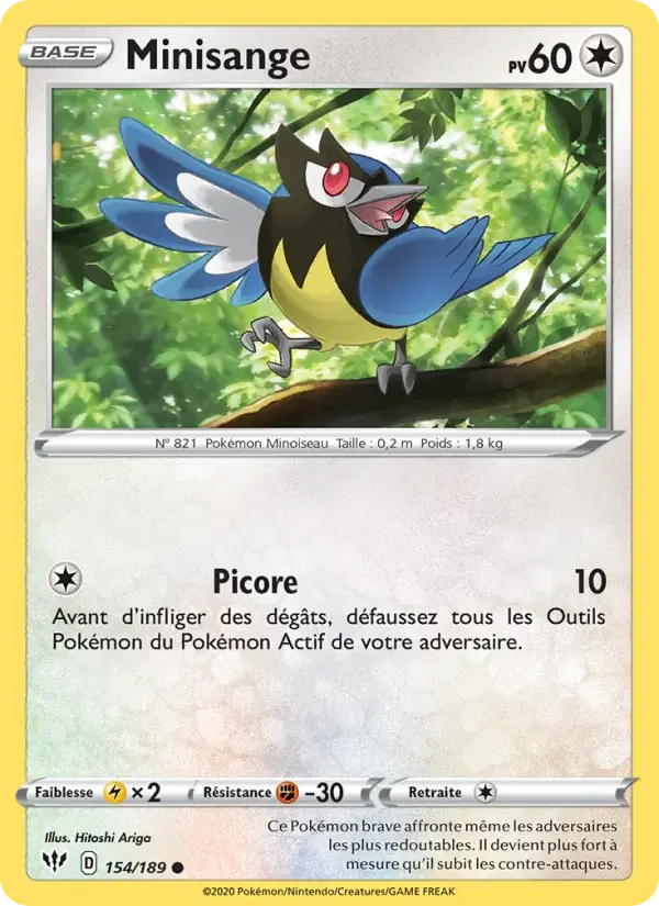 Carte Pokémon Minisange — Ténèbres Embrasées