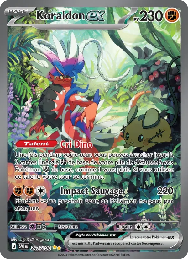Carte Pokémon Koraidon-ex — Écarlate et Violet