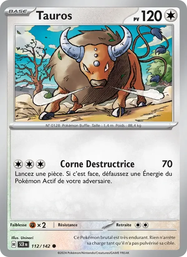 Carte Pokémon Tauros — Couronne Stellaire