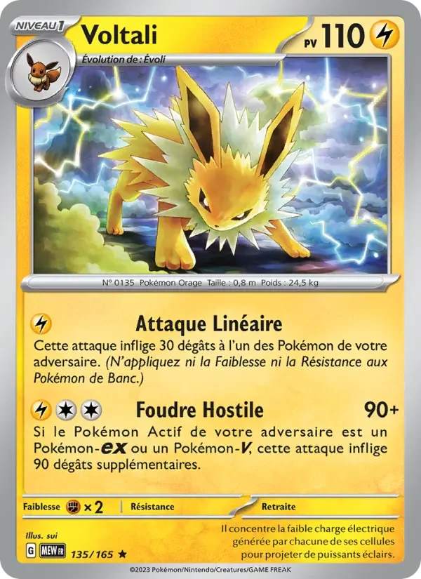 Carte Pokémon Voltali — Pokémon 151