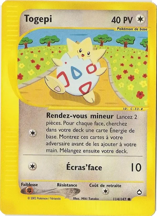 Carte Pokémon Togepi — Aquapolis