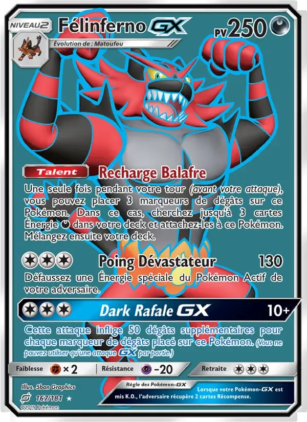 Carte Pokémon Félinferno GX — Duo de Choc