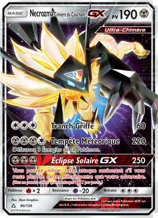 Carte Necrozma Crinière du Couchant GX