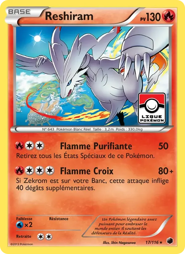 Carte Pokémon Reshiram — Glaciation Plasma