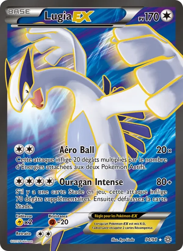 Carte Pokémon Lugia EX — Origines Antiques
