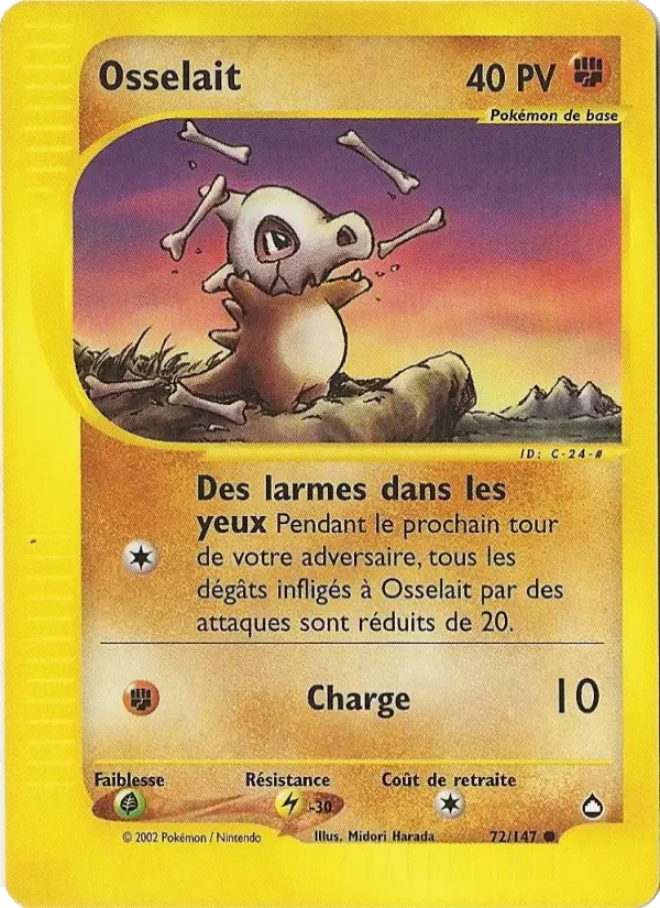Carte Pokémon Osselait — Aquapolis
