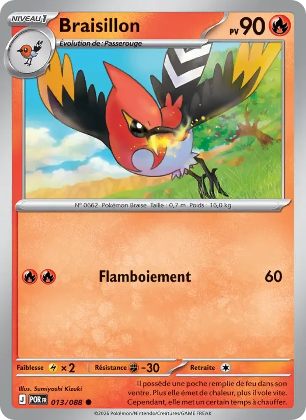 Carte Pokémon Braisillon — Équilibre Parfait