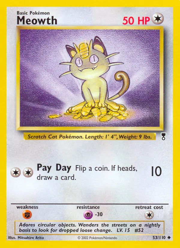 Carte Pokémon Miaouss — Legendary Collection