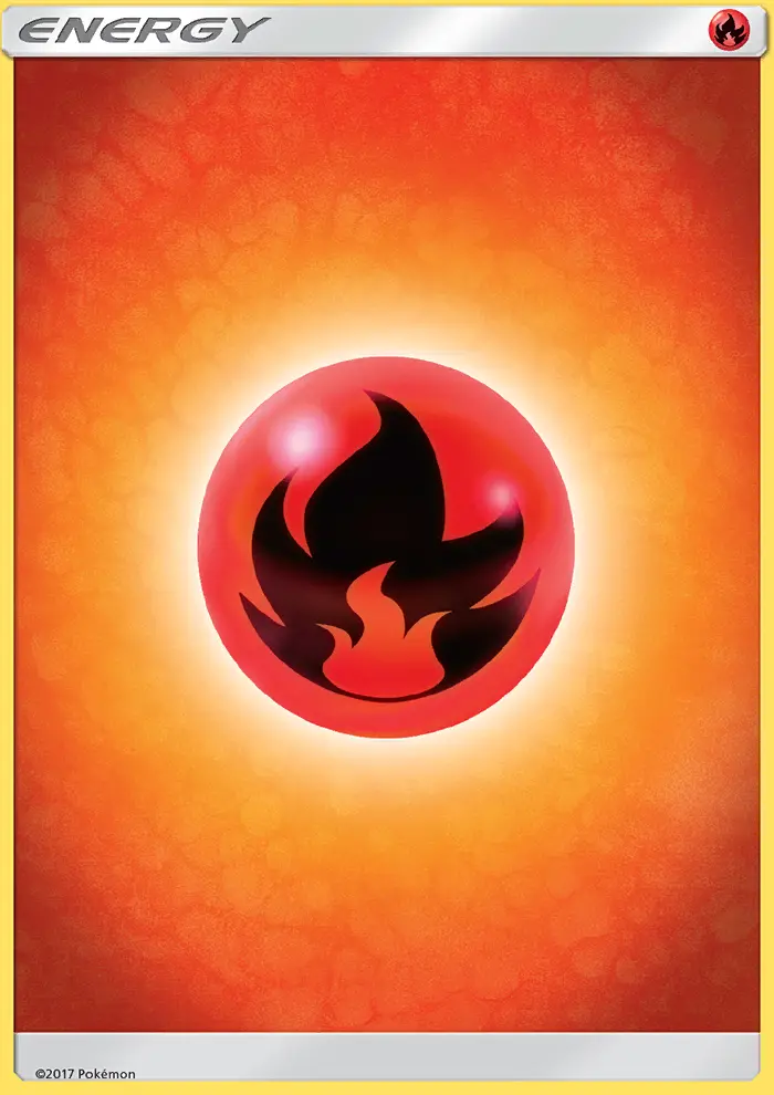 Carte Pokémon Énergie Feu — Soleil et Lune