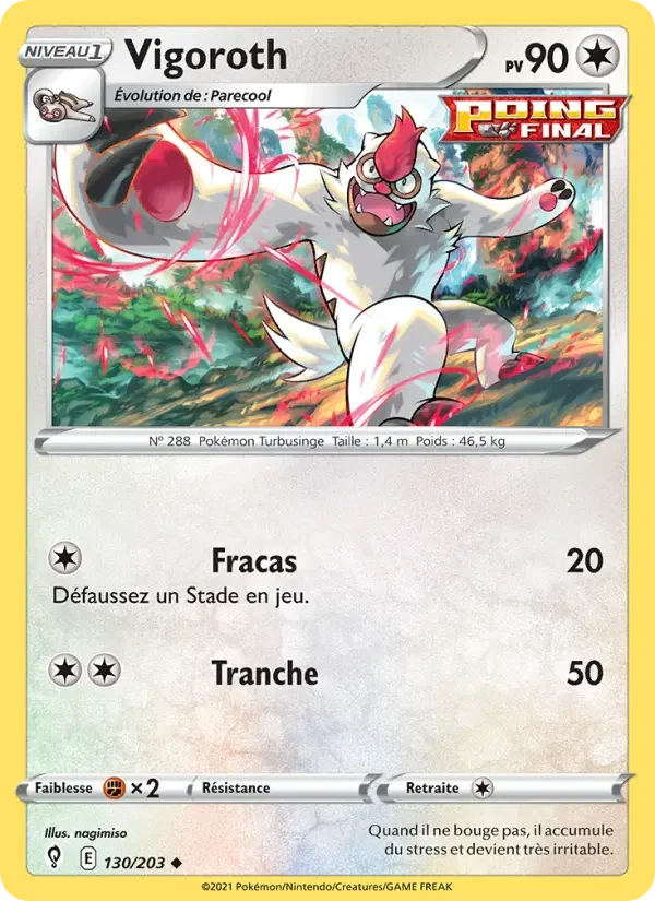 Carte Pokémon Vigoroth — Évolution Céleste