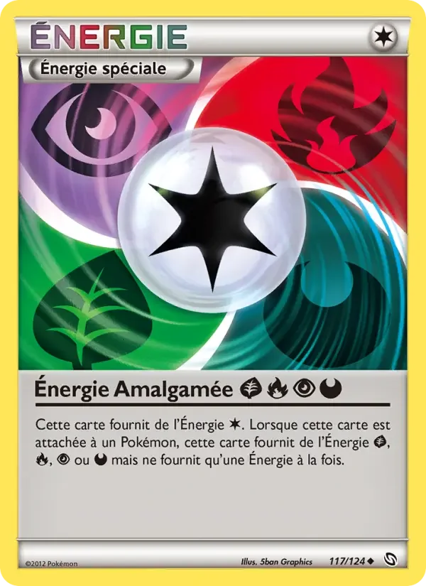 Carte Pokémon Énergie Amalgamée GrassFirePsychicDarkness — Dragons Exaltés