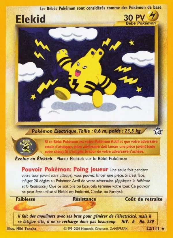 Carte Pokémon Elekid — Neo Genesis