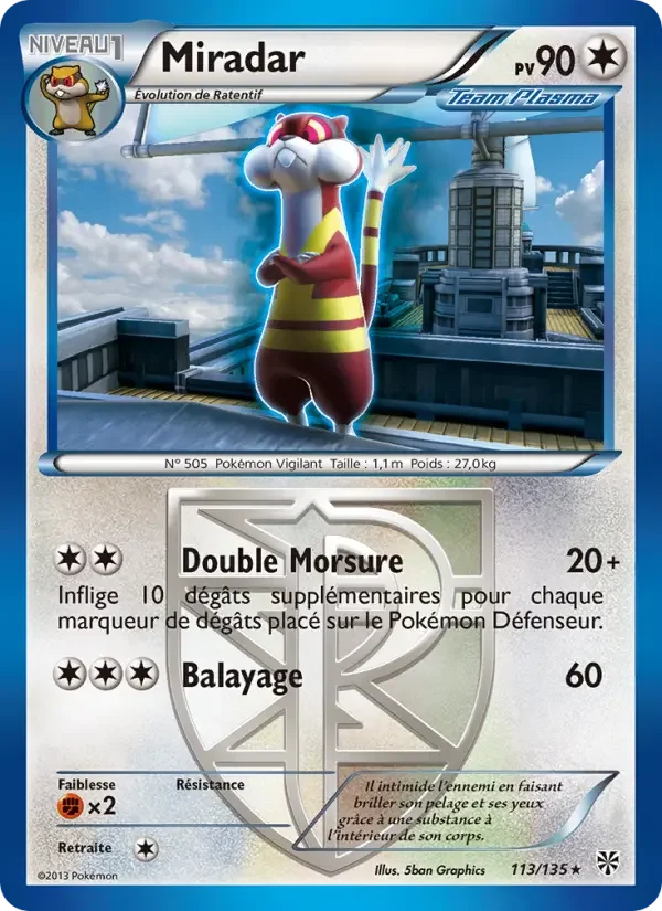 Carte Pokémon Miradar — Tempête Plasma
