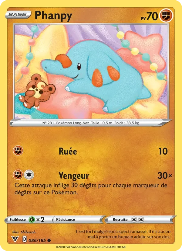 Carte Pokémon Phanpy — Voltage Éclatant