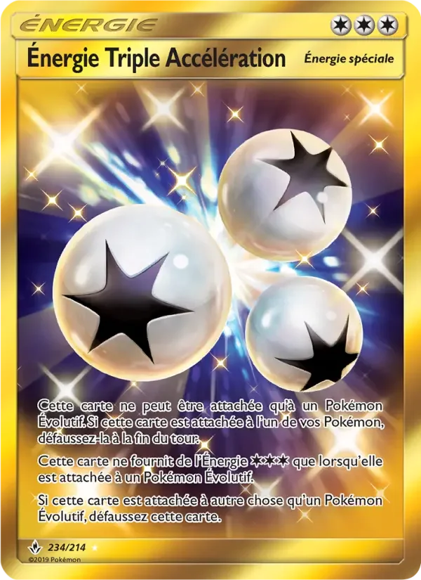 Carte Pokémon Énergie Triple Accélération — Alliance Infaillible