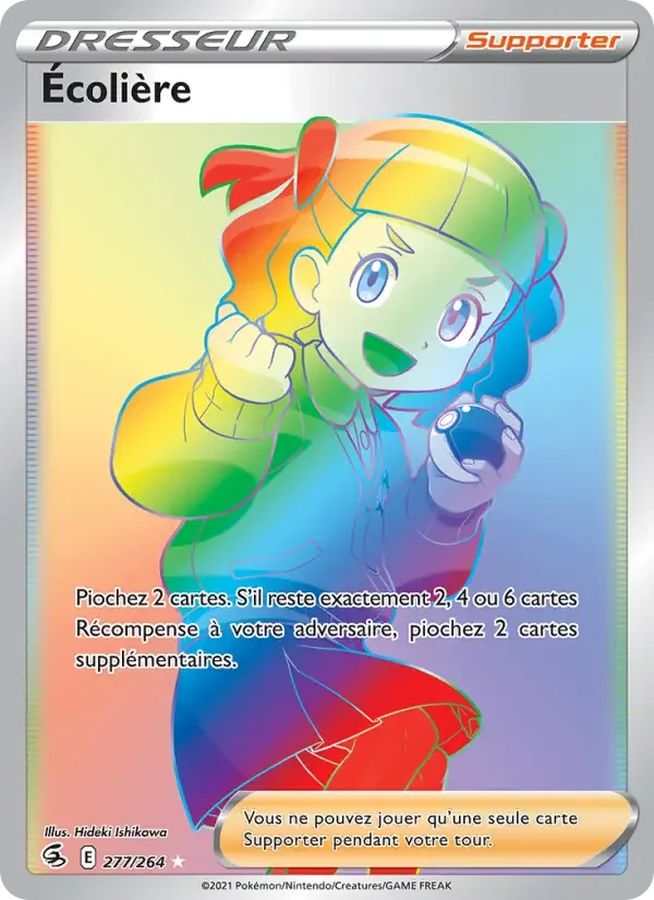 Carte Pokémon Écolière — Poing de Fusion