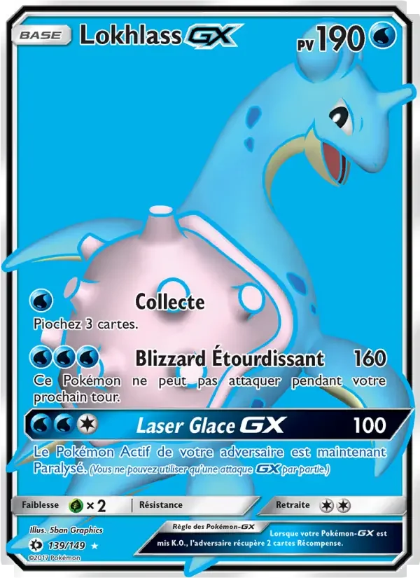 Carte Pokémon Lokhlass GX — Soleil et Lune