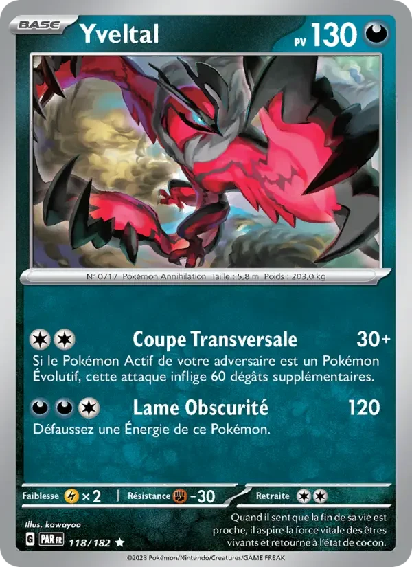Carte Pokémon Yveltal — Faille Paradoxe