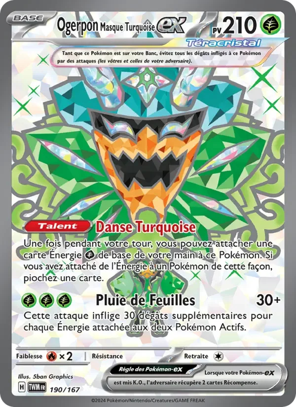 Carte Ogerpon Masque Turquoise-ex