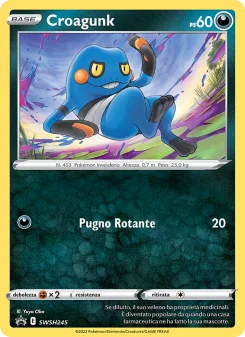 Carte Pokémon Croagunk — Promos Épée et Bouclier