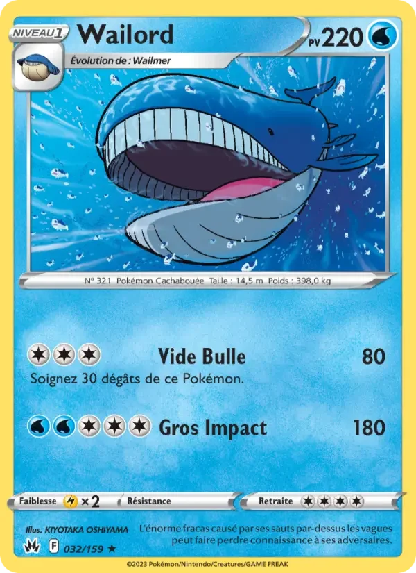 Carte Pokémon Wailord — Zénith Suprême
