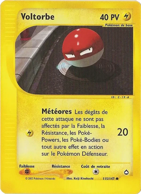 Carte Pokémon Voltorbe — Aquapolis