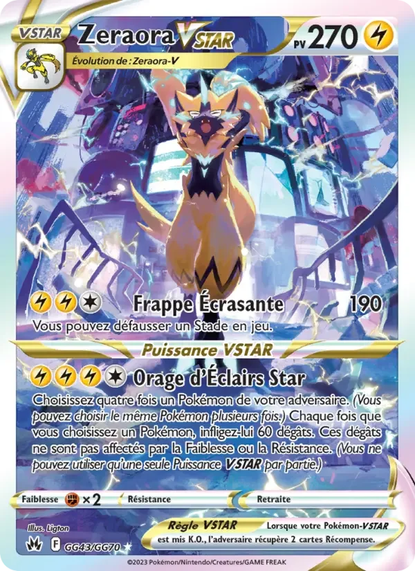 Carte Pokémon Zeraora VSTAR — Zénith Suprême