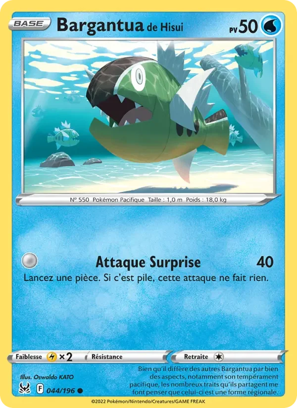 Carte Pokémon Bargantua de Hisui — Origine Perdue