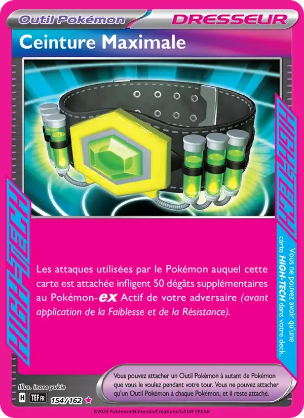 Carte Ceinture Maximale
