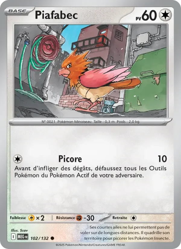 Carte Pokémon Piafabec — Méga-Évolution