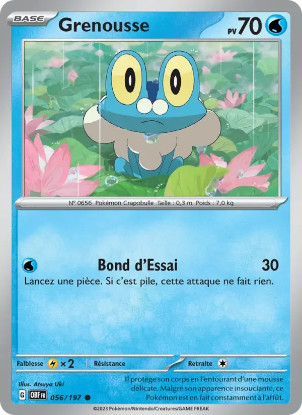 Carte Pokémon Grenousse — Flammes Obsidiennes