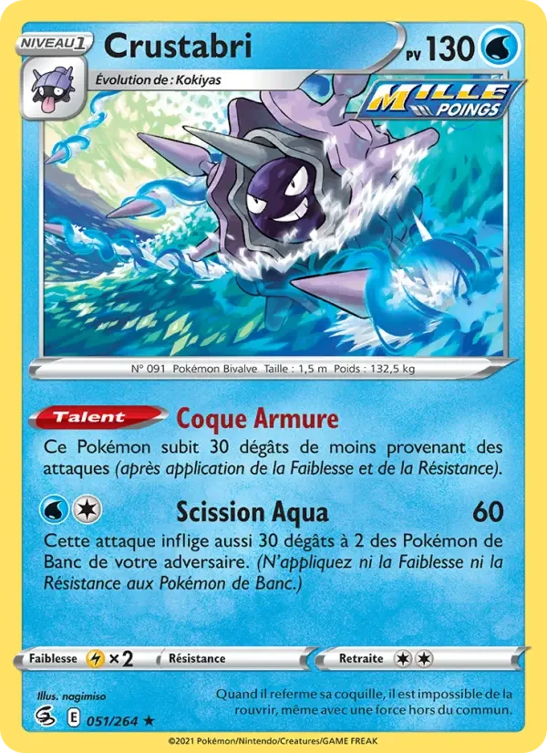Carte Pokémon Crustabri — Poing de Fusion