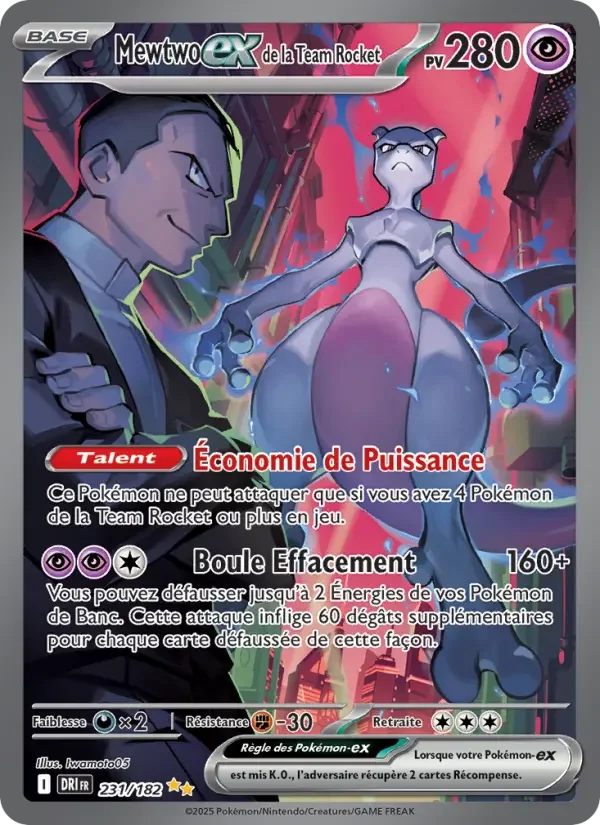 Carte Pokémon Mewtwo-ex de la Team Rocket — Rivalités Destinées