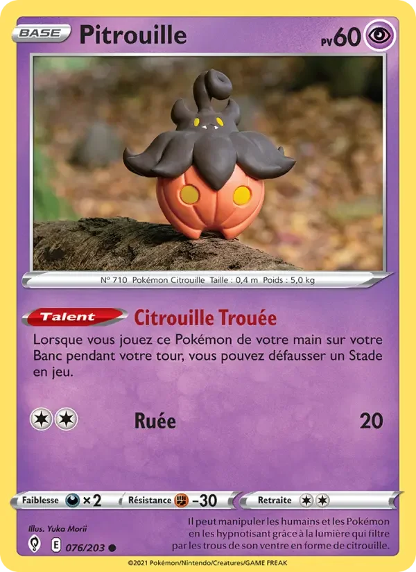 Carte Pokémon Pitrouille — Évolution Céleste