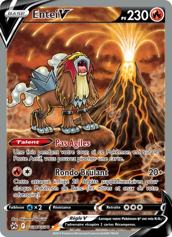 Carte Pokémon Entei V — Zénith Suprême