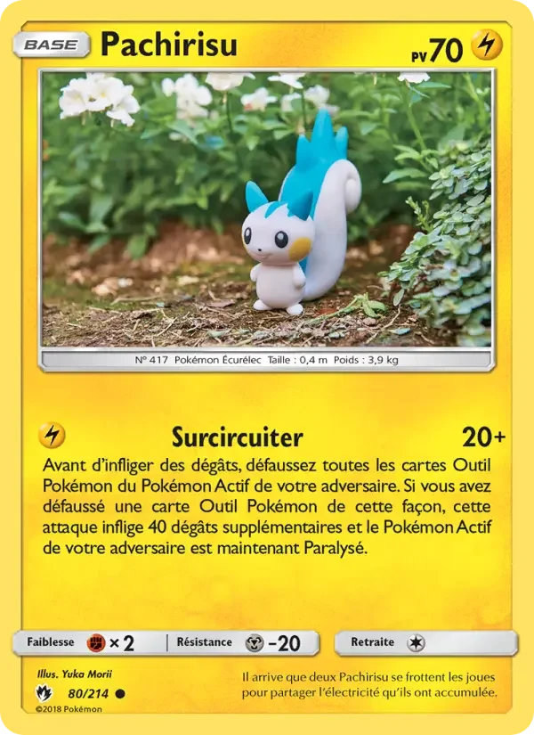 Carte Pokémon Pachirisu — Tonnerre Perdu