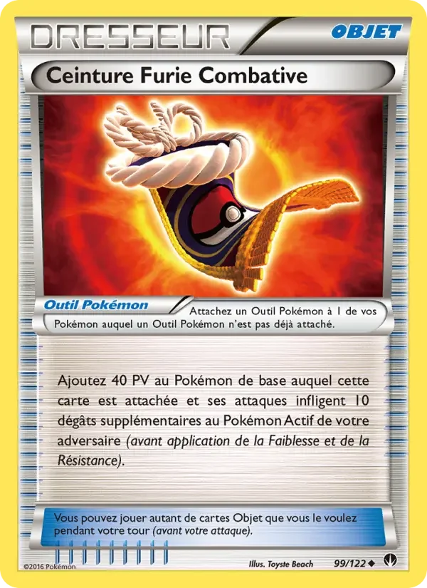 Carte Ceinture Furie Combative