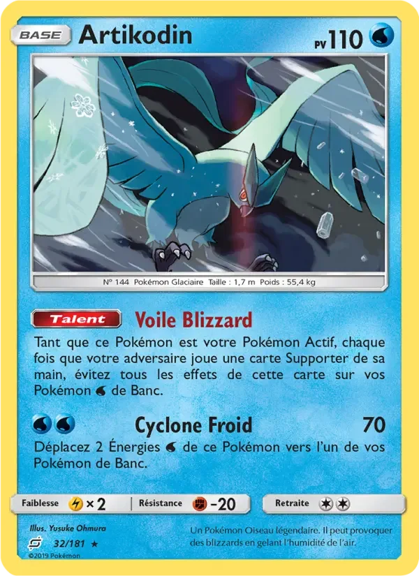 Carte Pokémon Artikodin — Duo de Choc