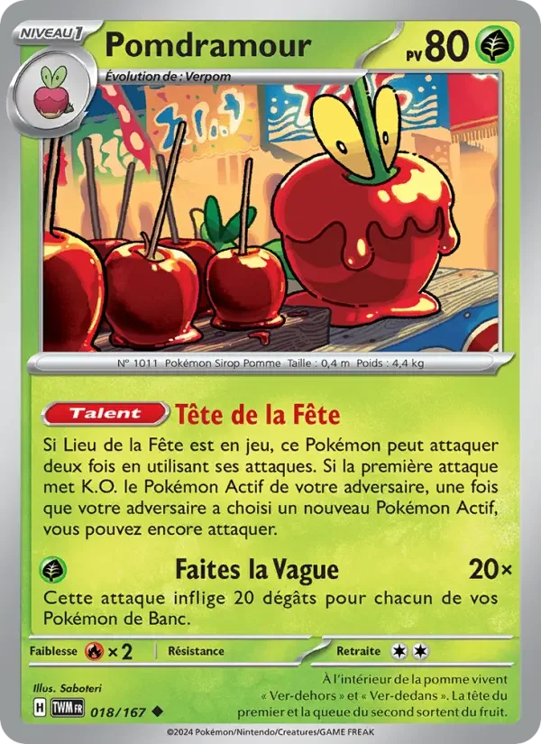 Carte Pokémon Pomdramour — Mascarade Crépusculaire