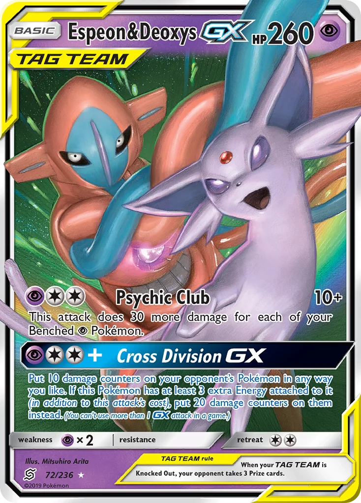 Carte Pokémon Mentali et Deoxys GX — Harmonie des Esprits