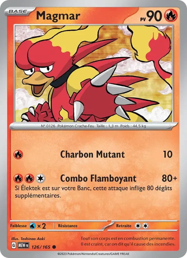 Carte Pokémon Magmar — Pokémon 151