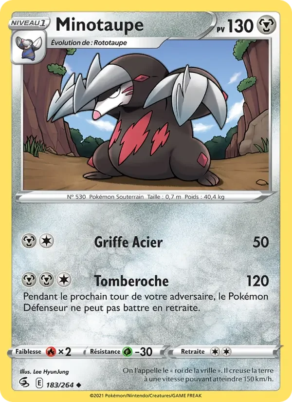 Carte Pokémon Minotaupe — Poing de Fusion