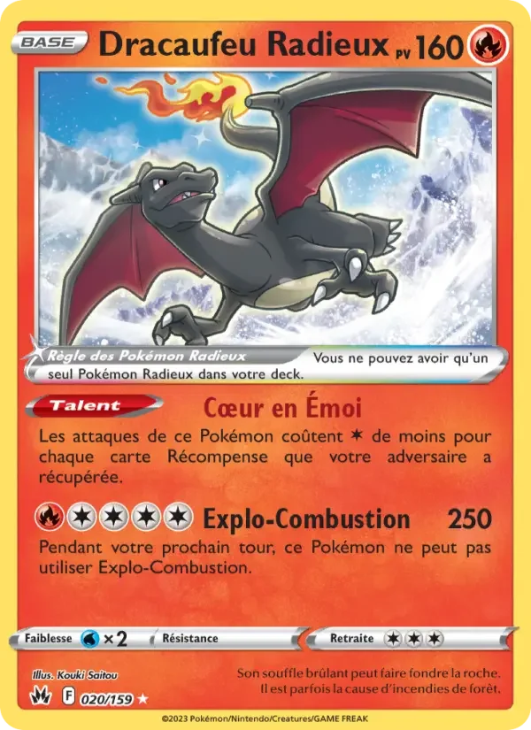 Carte Pokémon Dracaufeu Radieux — Zénith Suprême
