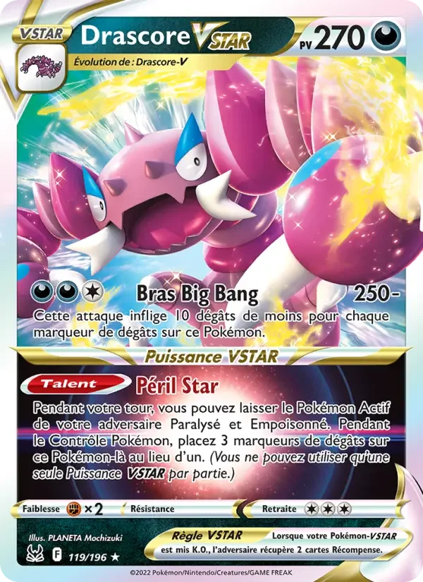 Carte Pokémon Drascore VSTAR — Origine Perdue
